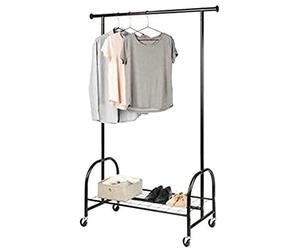 Wenko Perchero transportable Profi, negro, Metal, 121 x 185 x 52 cm
