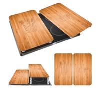 WENKO Placas protectoras para cocina Mod Almuerzo, ajustable en altura para todo tipo de cocinas, tabla de cortar y protector contra salpicaduras, vidrio, 30 x 52 cm, juego de 2