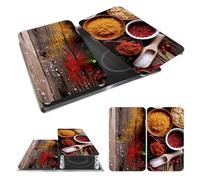 WENKO Placas protectoras para cocina Mod Especias, ajustable en altura para todo tipo de cocinas, tabla de cortar y protector contra salpicaduras, vidrio, 30 x 52 cm, juego de 2