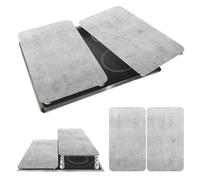 WENKO Placas protectoras para cocina Mod Hormigón, ajustable en altura para todo tipo de cocinas, tabla de cortar y protector contra salpicaduras, vidrio, 30 x 52 cm, juego de 2