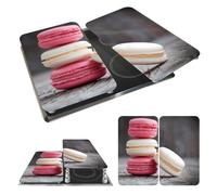 WENKO Placas protectoras para cocina Mod Macarons, ajustable en altura para todo tipo de cocinas, tabla de cortar y protector contra salpicaduras, vidrio, 30 x 52 cm, juego de 2
