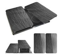WENKO Placas protectoras para cocina Mod Pizarra, ajustable en altura para todo tipo de cocinas, tabla de cortar y protector contra salpicaduras, vidrio, 30 x 52 cm, juego de 2