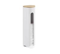 WENKO Porta discos desmaquillantes Laresa - Dispensador de almohadillas de algodón, Poliestireno, 8 x 25 x 6.5 cm, Blanco