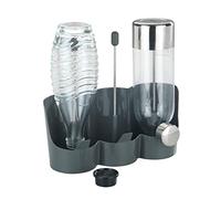 WENKO Portabotellas «Filia», portabotellas que ahorra espacio para secar botellas de agua y de bebida, con revestimiento antideslizante, adecuado para 3 botellas, 29 x 27 x 12,5 cm, de plástico ABS