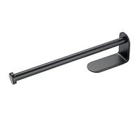 WENKO Portarrollos de cocina Nio, práctico soporte para rollos de cocina en aluminio, autoadhesivo, ideal para fijar a azulejos o bajo armarios, dimensiones (An. x A x P): 27,5 x 4,5 x, 7 cm, negro