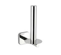 WENKO Portarrollos de reserva para el WC «Mezzano», soporte mural con espacio para un rollo de papel higiénico de repuesto, de acero fino inoxidable brillante, de calidad, 7,5 x 18,5 x 12,5 cm