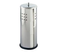 WENKO Portarrollos de reserva para papel higiénico de acero fino Ancona acero inox, Acero inoxidable, 13 x 34 x 13 cm, Brillante
