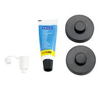 WENKO Power-Loc adaptador negro - Fijación sin taladrar, plástico, 4 x 1.5 x 4 cm, Negro