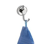 Wenko Power-Loc Percha Uno Sion - Fijar sin taladrar, Acero, 4.2 x 7.4 x 4.5 cm, Cromo