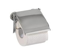 Wenko Power-Loc portarrollos con Tapa Sion - Fijar sin taladrar, Acero, 13.5 x 12 x 3.5 cm, Cromo