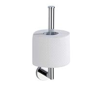 WENKO Power-Loc® portarrollos de reserva Revello - fijar sin taladrar, Latón, 8 x 29 x 10 cm, Cromo