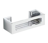 WENKO Power-Loc Repisa Bralia cromo - Estantería de baño, fijación sin taladrar, Plástico (ABS), 30 x 8.5 x 12 cm, Cromo