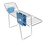 Wenko Profi Plus - Secador de alas Plegable con Juego de Accesorios, de Acero Fino Inoxidable, 196 x 90 x 63 cm