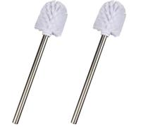 Wenko Recambio escobilla con Mango Acero Mate - Cepillo de Reserva, Acero Inoxidable, 8 x 35 x 8 cm, Mate (Paquete de 2)