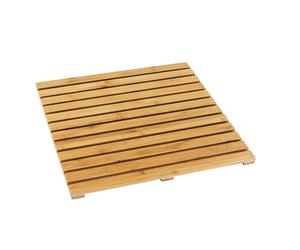 Wenko rejilla de baño de bambú para interiores y exteriores, alfombr