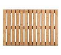 Wenko Rejilla para bañera Indoor & Outdoor Bambú 40 x 60 cm - Alfombra de baño, rejilla para ducha, baño, piscina con parte inferior antideslizante, Bambú, 40 x 60 cm, Natural