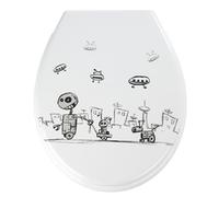 Wenko Robots Tapa de Inodoro, Plástico, Multicolor, 40x6x47.5 cm
