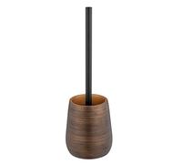 WENKO Set de accesorios para inodoro Palena, escobillero de poliresina de calidad, incl. escobilla con cabezal intercambiable para una limpieza higiénica, Ø 12,5 x 37 cm, bronce