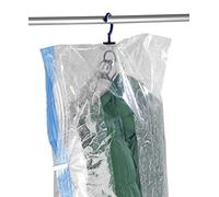 Wenko Sistema de Bolsa guardatrajes de vacío XL - ocupa Poco Espacio, Polietileno, 70 x 145 cm, Transparente