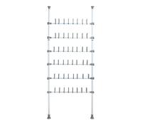 WENKO Sistema telescópico Herkules Shoes - Sistema de orden ajustable, estante zapatero, Acero, 94 x 165-300 x 9 cm, Blanco