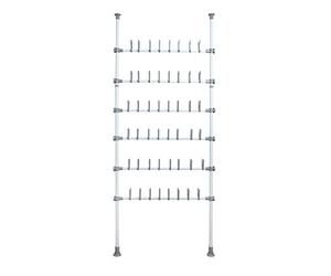 WENKO Sistema telescópico Herkules Shoes - Sistema de orden ajustable, estante zapatero, Acero, 94 x 165-300 x 9 cm, Blanco