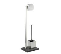 WENKO Juego de pie para el WC Slate Rock acero inox efecto piedra Satinado