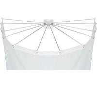 Wenko Soporte para cortina de ducha de acero inoxidable con 12 brazos (sin cortina de ducha)
