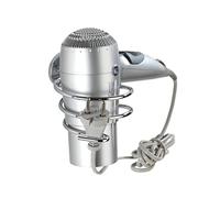 WENKO Soporte para secador de pelo Cuba, Cinc moldeado bajo presión, 10 x 8 x 14 cm, Cromo