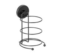Wenko Soporte para secador Vacuum-Loc Milazzo, Negro, Metal, 11,5 x 17,5 x 14,5 cm