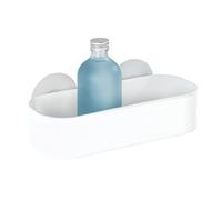 Wenko Static-Loc cesto Hondo Osimo Blanco - Fijar sin taladrar, Polipropileno, 27 x 9.5 x 12 cm, Blanco