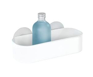 Wenko Static-Loc cesto Hondo Osimo Blanco - Fijar sin taladrar, Polipropileno, 27 x 9.5 x 12 cm, Blanco