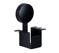 WENKO Static-Loc Plus Pavia Family - Vaso para Cepillo de Dientes (fijación sin taladrar, Agarre Seguro Mediante adherencia estática en Superficies Lisas herméticas, 9 x 13 x 6,2 cm, Acero Mate)