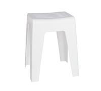 Wenko Taburete baño Kumba blanco - Taburete, asiento-taburete, taburete de salón, Polipropileno, 38 x 47 x 32 cm, Blanco