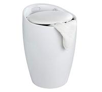 Wenko Taburete Candy Blanco - pongotodo, Taburete baño, Plástico (ABS), 36 x 50.5 x 36 cm, Blanco