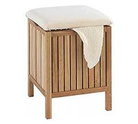 Wenko Taburete de baño Norway - Taburete baño, Madera de Nogal, 39 x 52 x 39 cm, Nogal