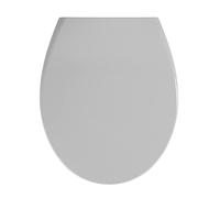 Wenko Tapa de WC Samos Concrete Gris Antibacteriano, Dispositivo automático de Descenso, sujeción higiénica Fix-Clip Gris - Gris Claro