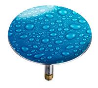 WENKO Tapón para bañera Pluggy XXL Waterdrops - Para todos los desagues usuales en el comercio, plástico, 7.5 x 6 x 7.5 cm, Multicolor