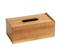 WENKO Caja para pañuelos de bambú Terra Dispensador de pañuelos cosméticos natural