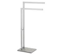WENKO Toallero de pie Granito Acero INOX - Perchero, Acero Inoxidable, 43.5 x 86.5 x 20 cm, Satinado