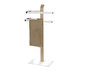 Wenko Toallero de pie Samona Nature - Perchero, Acero, 40.5 x 79.5 x 21.5 cm, Cromo