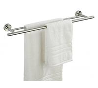 Wenko toallero Duo Aveiro - Acero inoxidable satinado - 60 x 5,5 x 14 cm (BxHxT) - Toalla Barra - Soporte para toalla - - Toallero de pared - Toallero