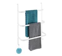 WENKO Toallero Mod, Irpinia Colgante para Puerta y Ducha Organizador práctico de baño Metal Resistente Blanco galces 2-4 cm 54.5 x 77.5 x 21.5 cm