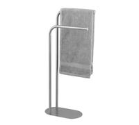 WENKO Toallero Mod, Levante toallero de pie Independiente de Acero Inoxidable Satinado Que Ahorra Espacio diseño Moderno Accesorios de baño 30x79x17 cm