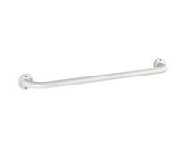 Wenko Toallero Mural Basic 60 cm Blanco Acero INOX, Acero Inoxidable, 66 x 6 x 9.5 cm, Blanco