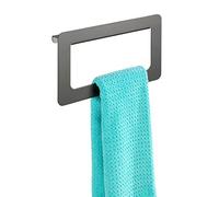 WENKO Toallero mural Uno Montella - Toallero para atornillar, inoxidable, Aluminio, 27 x 16 x 8 cm, Antracita