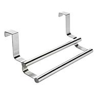 Wenko Toallero para Puerta Twin - 2 Barras, Acero Inoxidable, 23.5 x 11 x 9 cm, Plata Mate