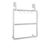 Wenko Toallero para Puertas y cabinas de Ducha Compact - 3 Barras, Aluminio, 62.5 x 78 x 14.5 cm, Plata Mate