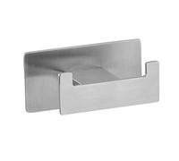 Wenko Turbo-Loc Duo Genova - Gancho decorativo de pared para baño (acero inoxidable, 8,9 x 4,4 x 5,4 cm)