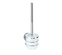 Wenko Turbo-Loc escobillero Acero INOX - Fijar sin taladrar, Acero Inoxidable, 10 x 37 x 12.5 cm, Brillante