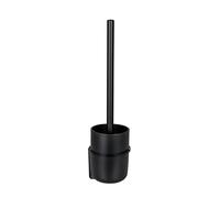 Wenko Turbo-Loc - Escobillero de Inodoro de plástico para fijación sin taladrar en Superficies Lisas con escobilla de Inodoro con Cubierta Flexible, Soporte de Pared de Metal, Color Negro